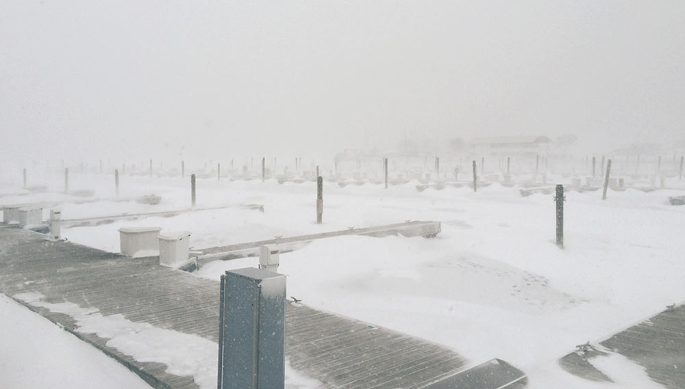 In the summer these docks are filled with boats. In the winter, it’s a completely different story. (PHOTO: Jason McDowell.)